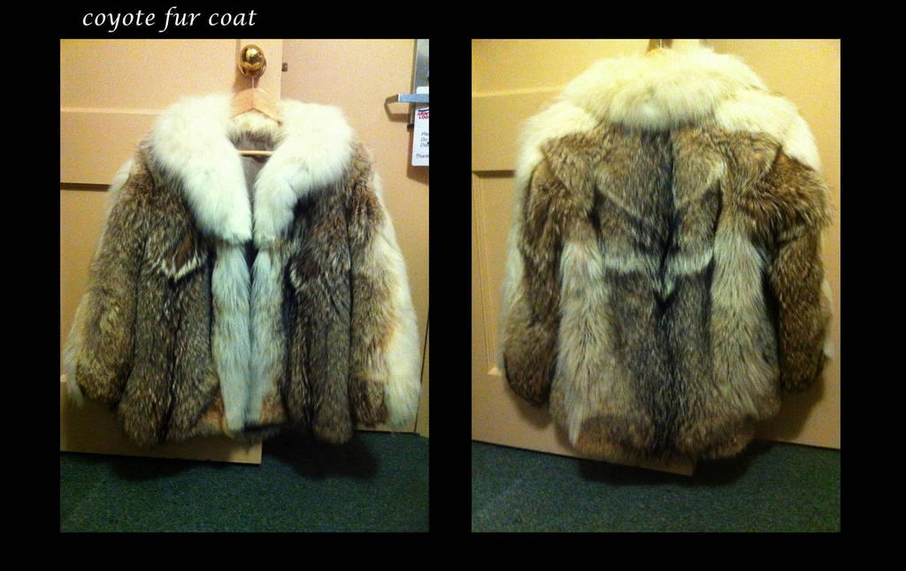vintage coyote fur coat by pookyhorse