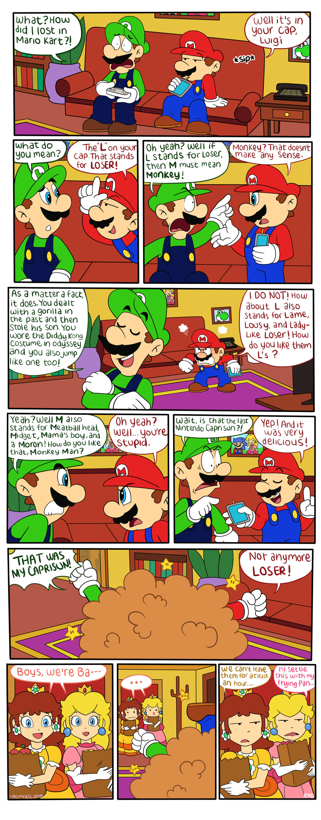 Mario Bros Comic Bro Fight By Domestic Hedgehog On Deviantart