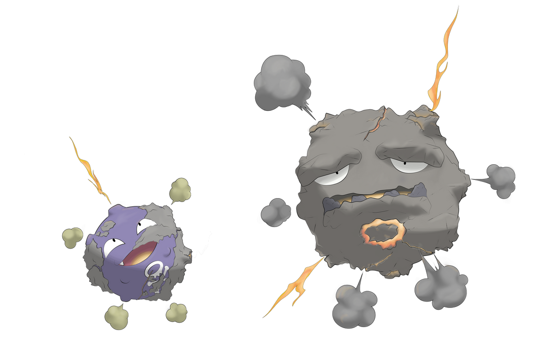 Koffing and Weezing from Alola by Guypopcorn
