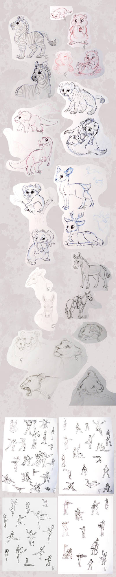 Traditional Sketch Dump by Miosita