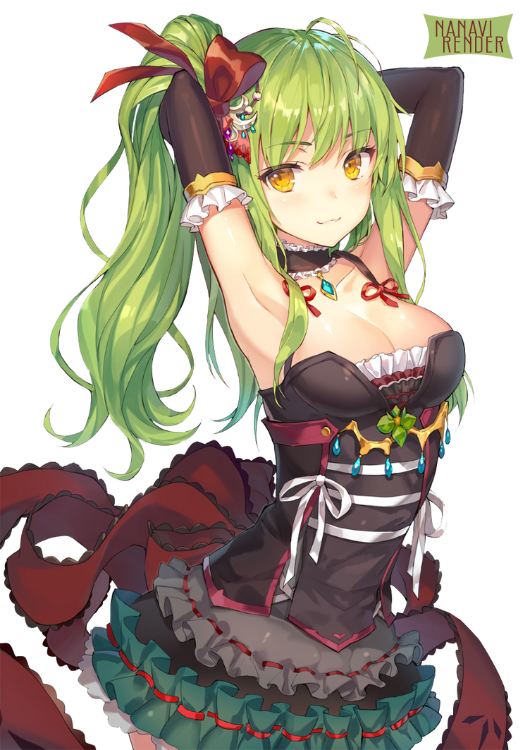Green Hair Anime Girl Render By Nanavix3 On Deviantart