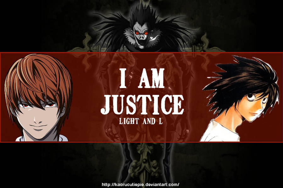 Death Note Wallpaper Ryuk Light And Ryuzaki L By Kaorucutiepie