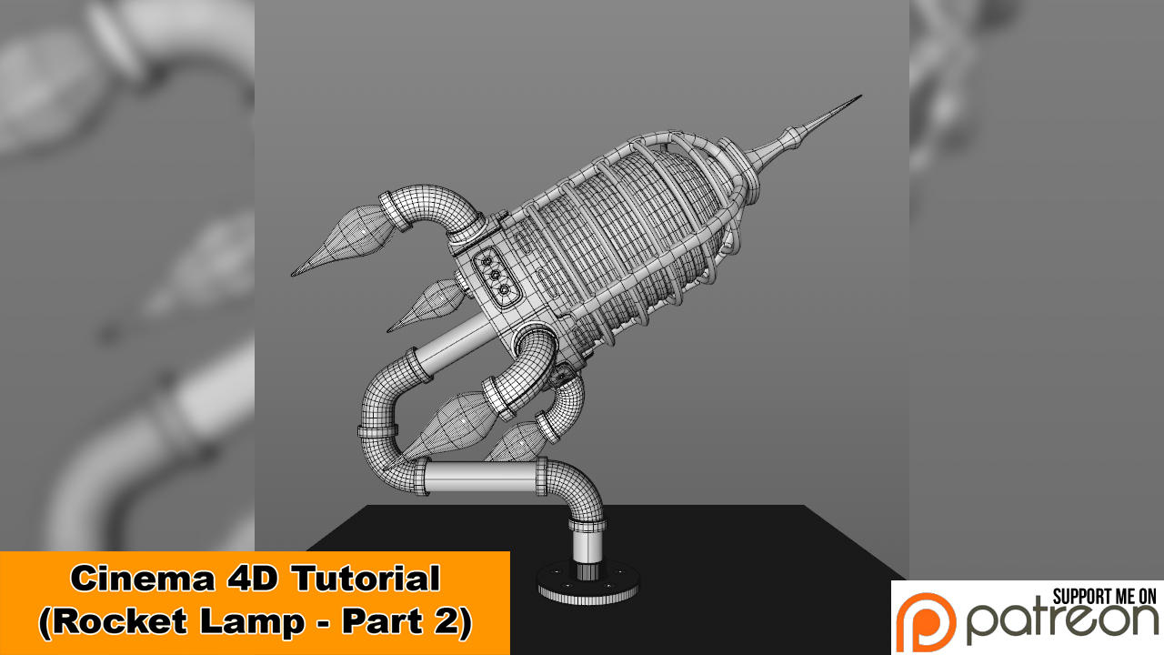 Rocket Lamp - Part 2 of 3 (Cinema 4D Tutorial) by NIKOMEDIA