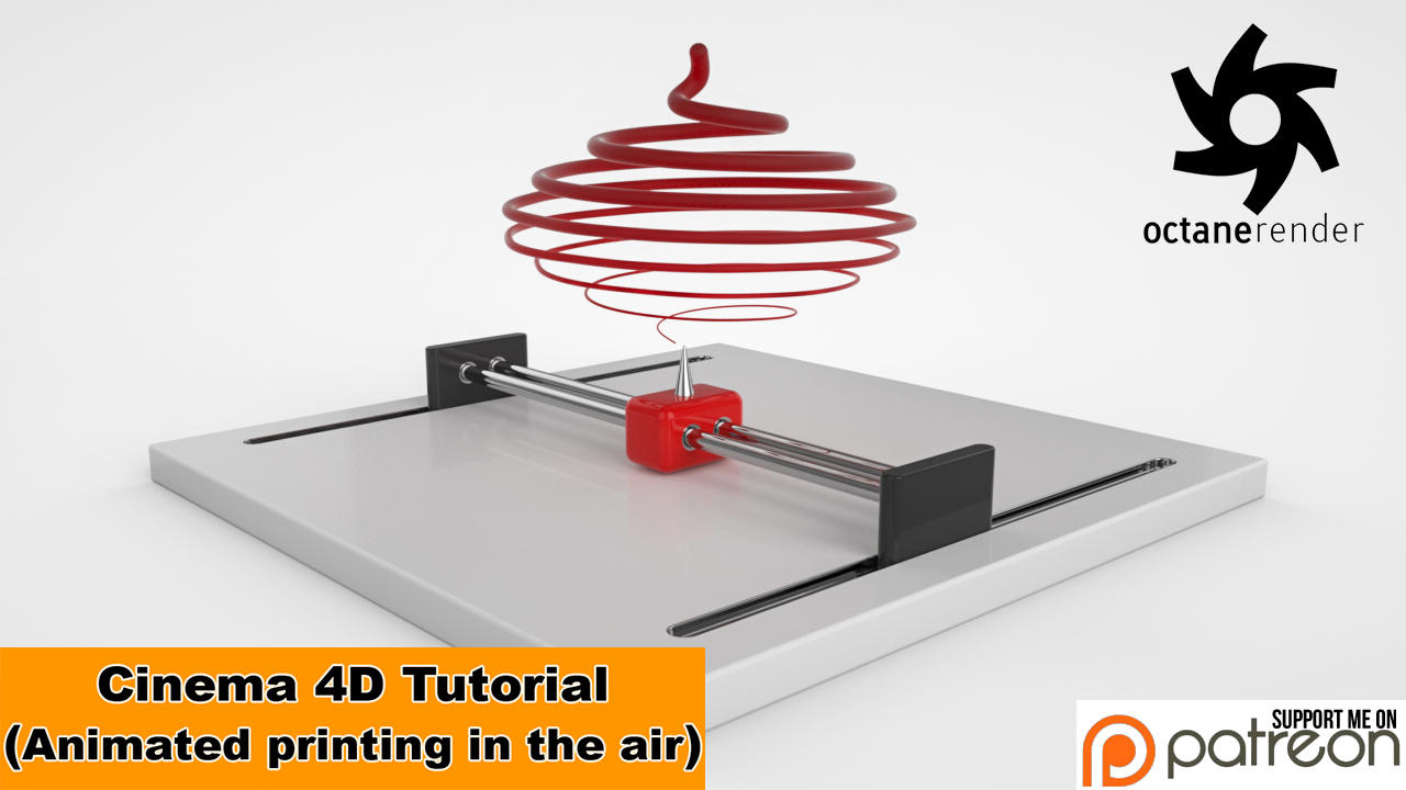 Animated printing in the air (Cinema 4D Tutorial) by NIKOMEDIA