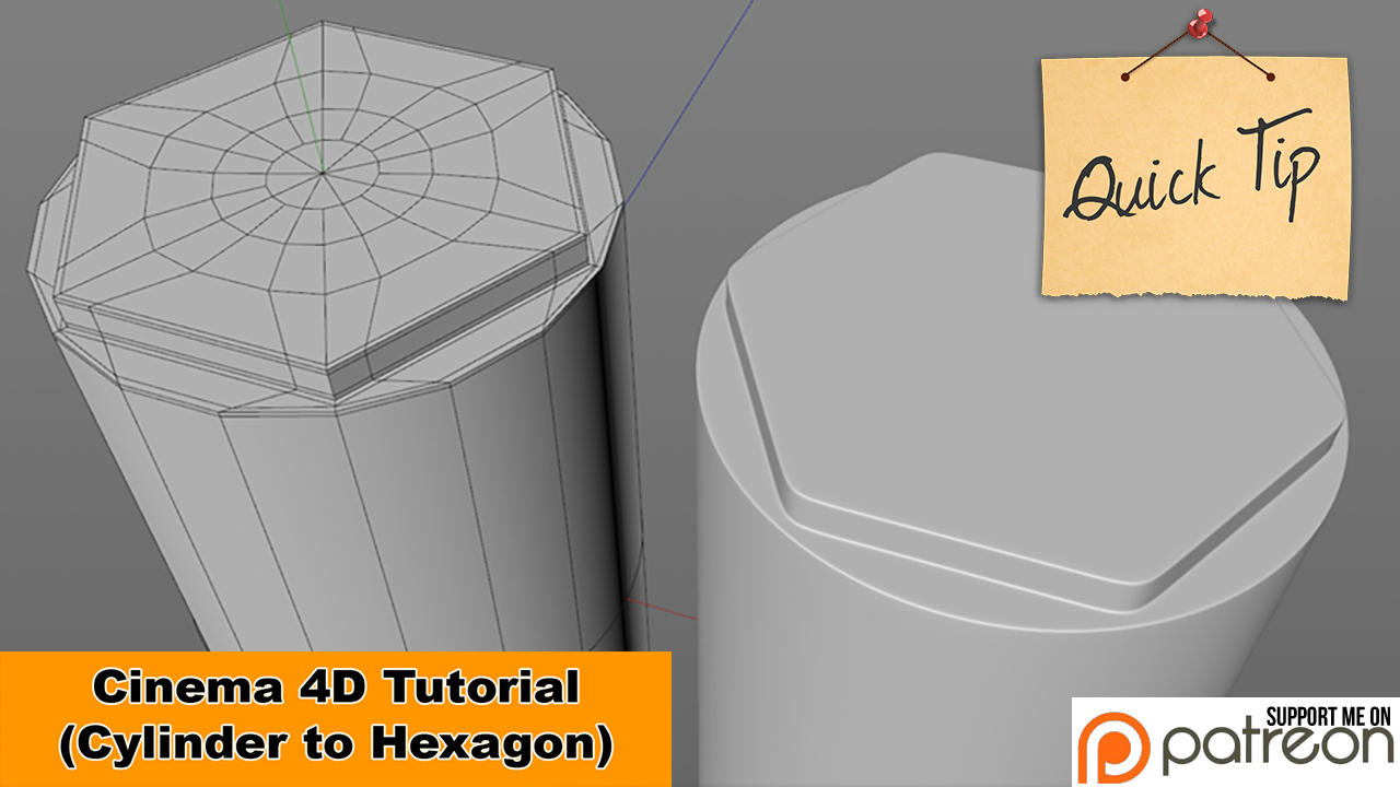 Cylinder to Hexagon (Cinema 4D Tutorial) by NIKOMEDIA