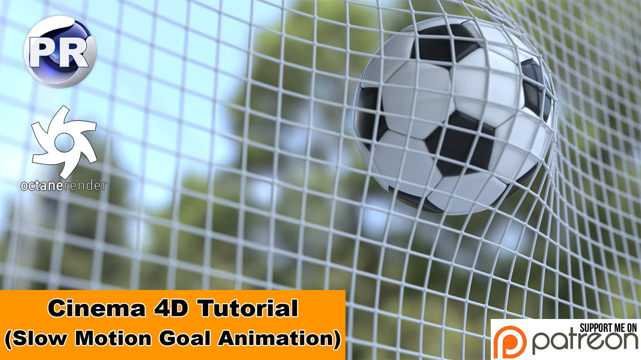 Slow Motion Goal Animation (Cinema 4D Tutorial) by NIKOMEDIA