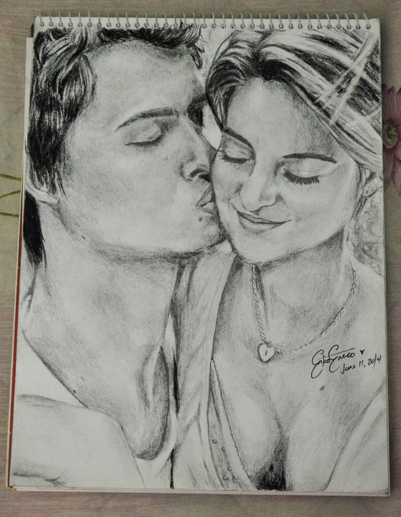 Sketch: Augustus Waters and Hazel Grace Lancaster by reiko-akire