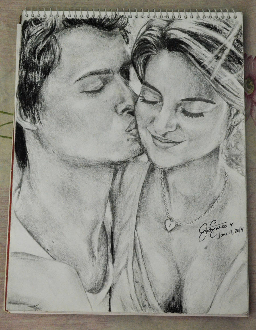 Sketch: Augustus Waters and Hazel Grace Lancaster by reiko-akire
