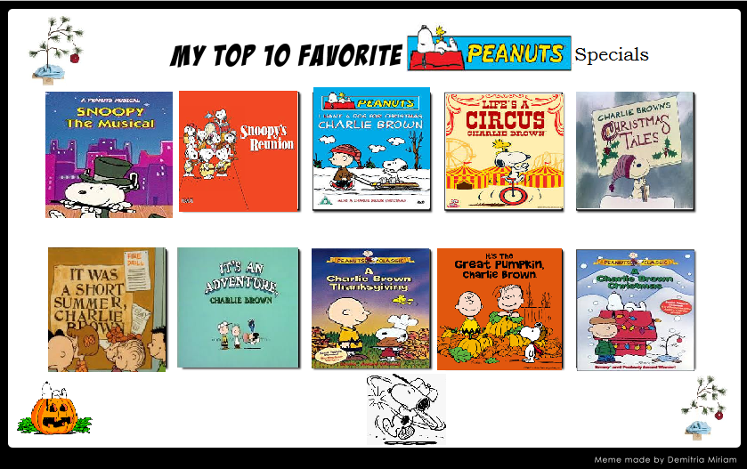 my top 10 favorite peanuts specials by cartoonstarreviews on DeviantArt