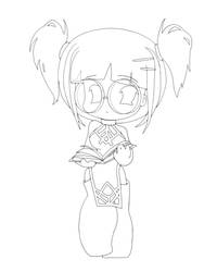 Chibi Lineart by DestinyBlue