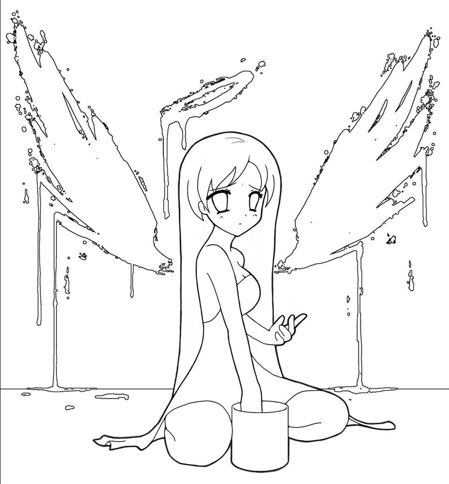 Paint your Wings Lineart by DestinyBlue