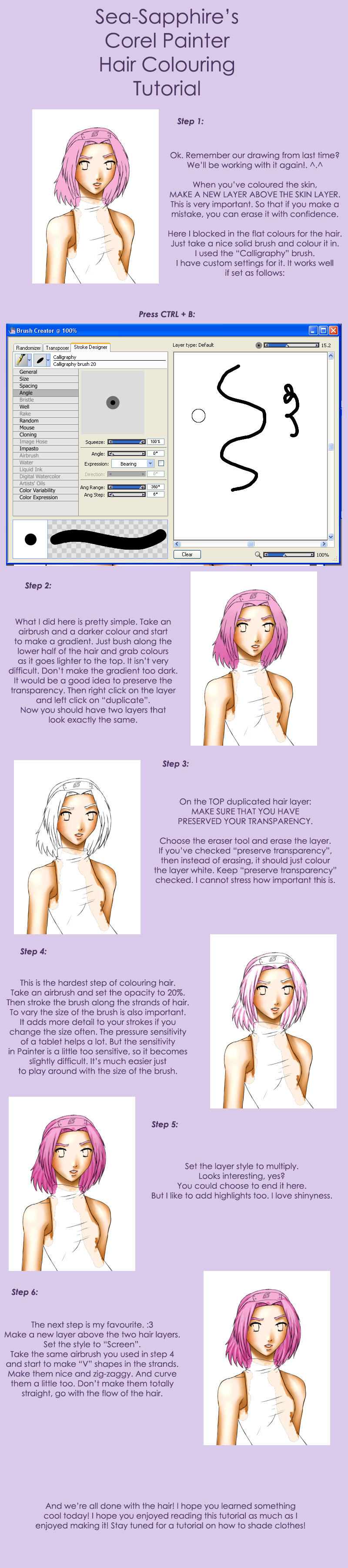 Hair Tutorial in Painter by Sea-Sapphire