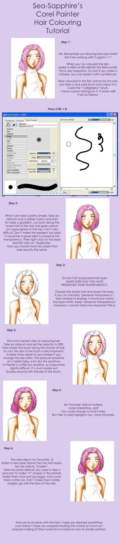 Hair Tutorial in Painter by Sea-Sapphire