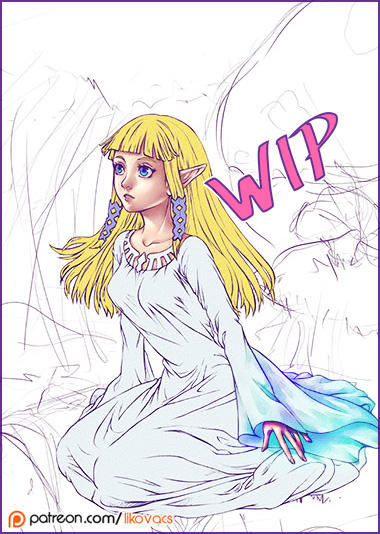 Skyward Sword Zelda - WIP by LiKovacs