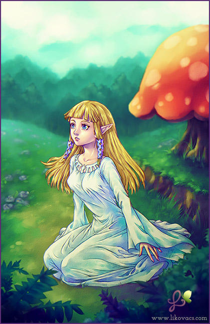 Goddess Zelda - New Land - Skyward Sword by LiKovacs