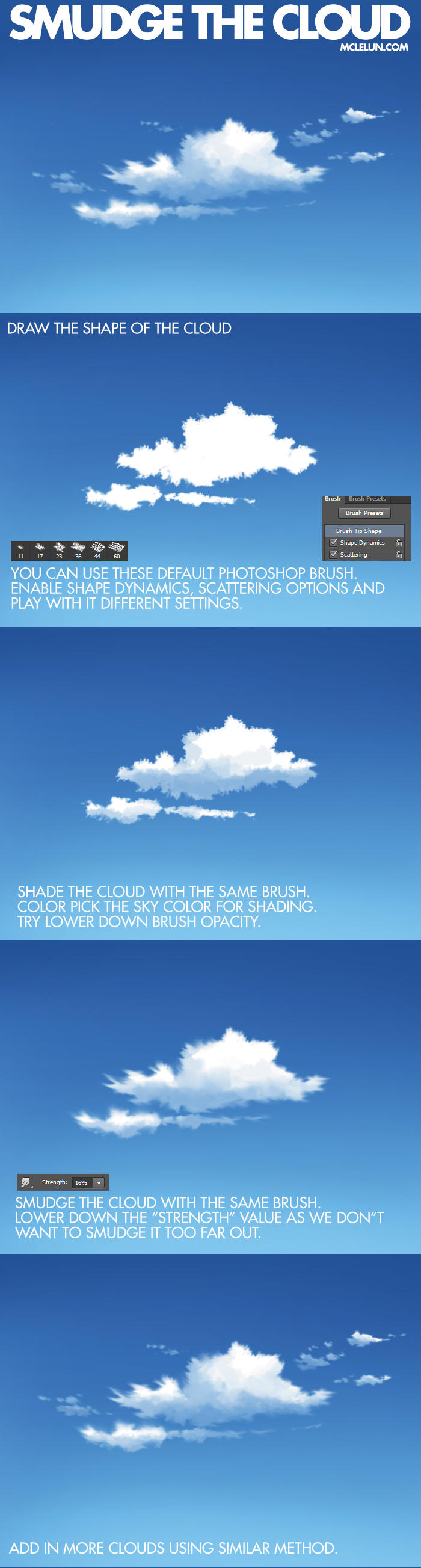 Photoshop anime cloud painting