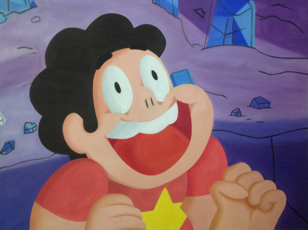 80x60 cm oil on canvas. Took 1 month to finished. Steven Universe © Cartoon Network