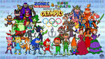 Zonec and Tomato: Battle at the Olympics by AnutDraws