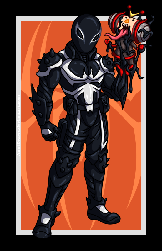 Agent Venom vs. Kuro by AnutDraws