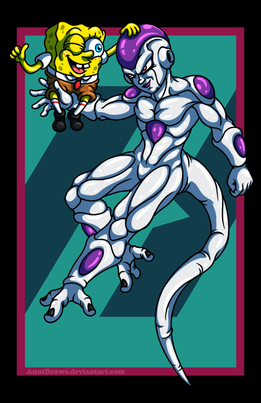 Freeza vs. SpongeBob by AnutDraws