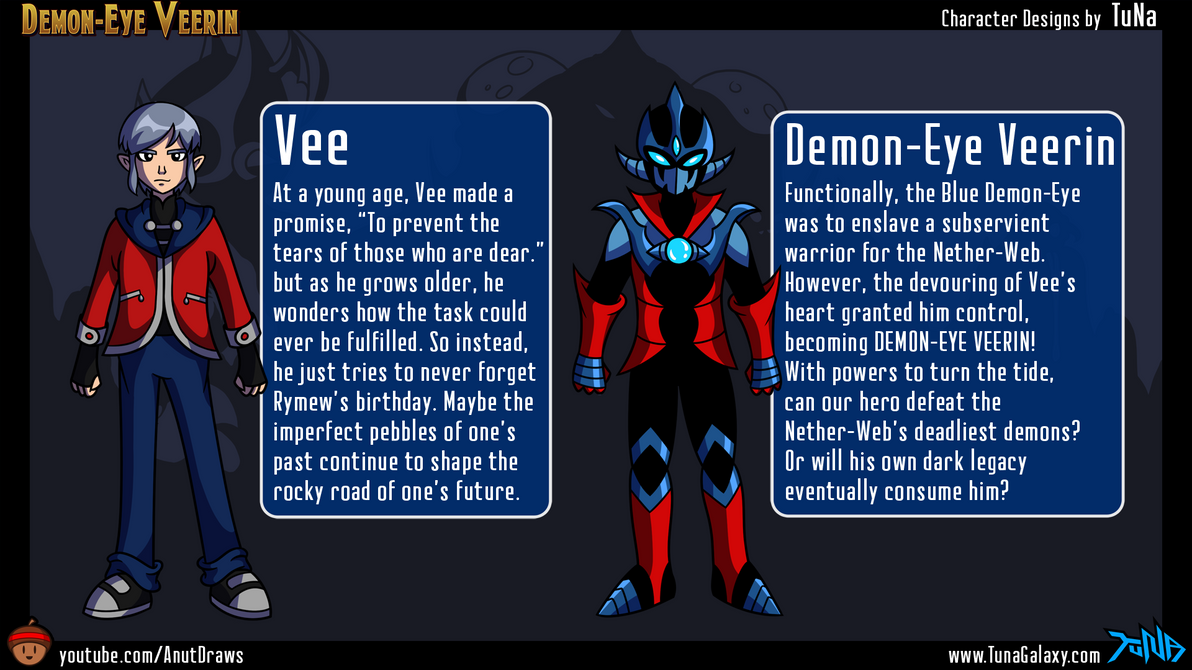 CHARACTER BIOS: Vee / Demon-Eye Veerin by AnutDraws
