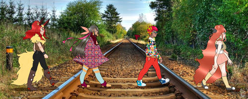 Walking Across the Tracks by orchidi