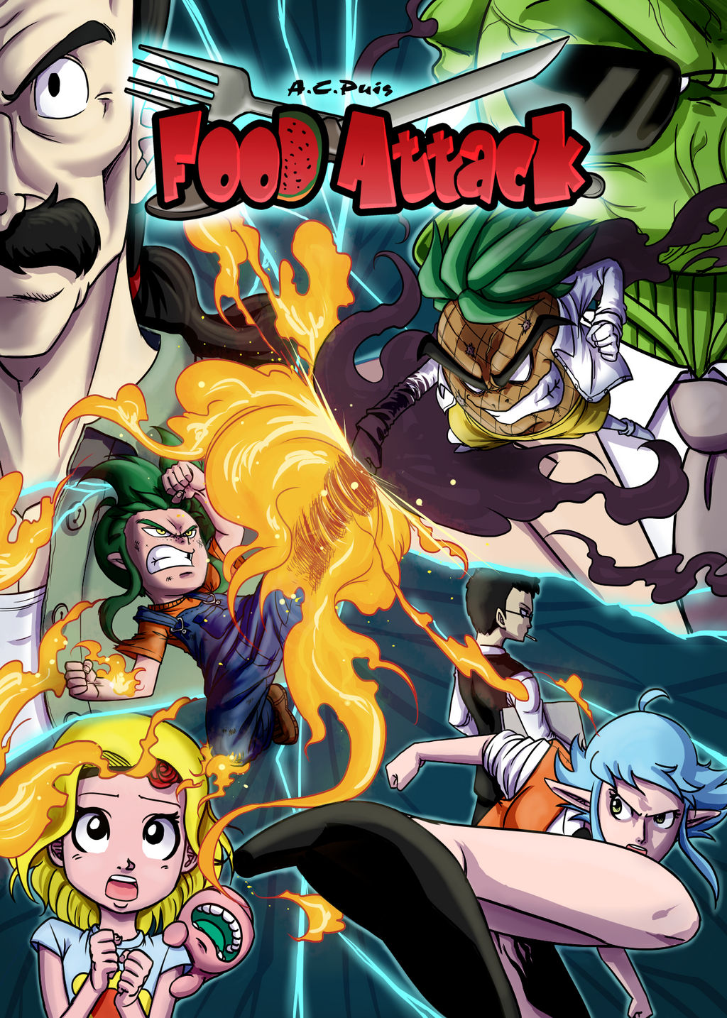 Food Attack: Portada del Volumen 2 by ACPuig