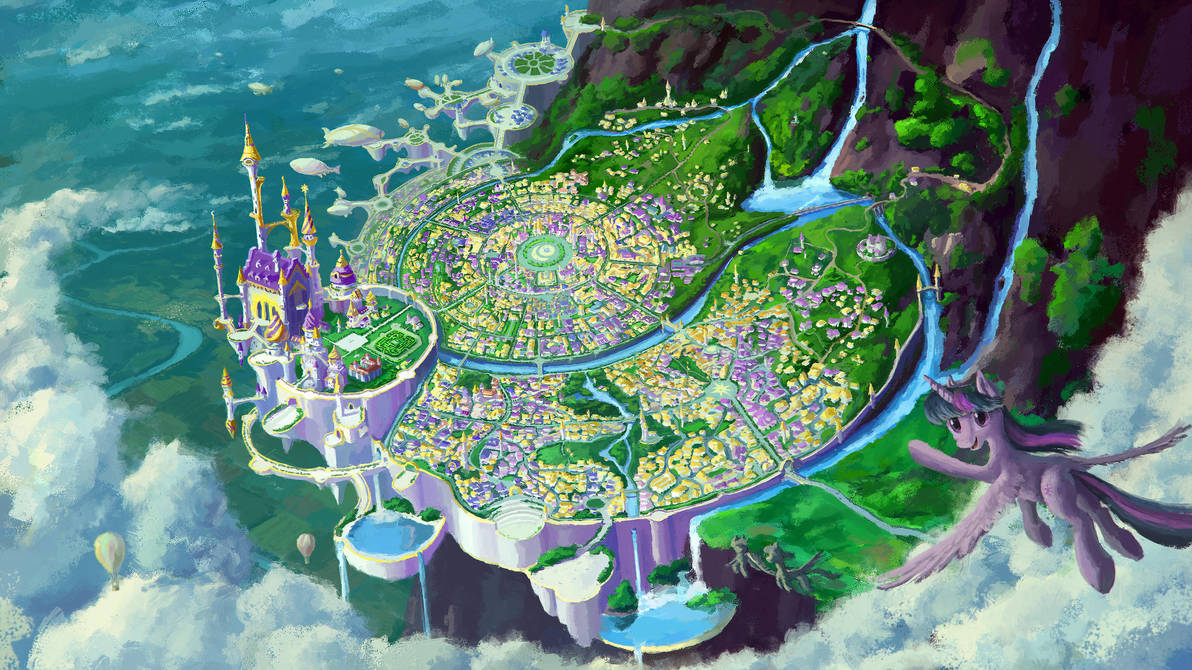 Canterlot city by Plainoasis