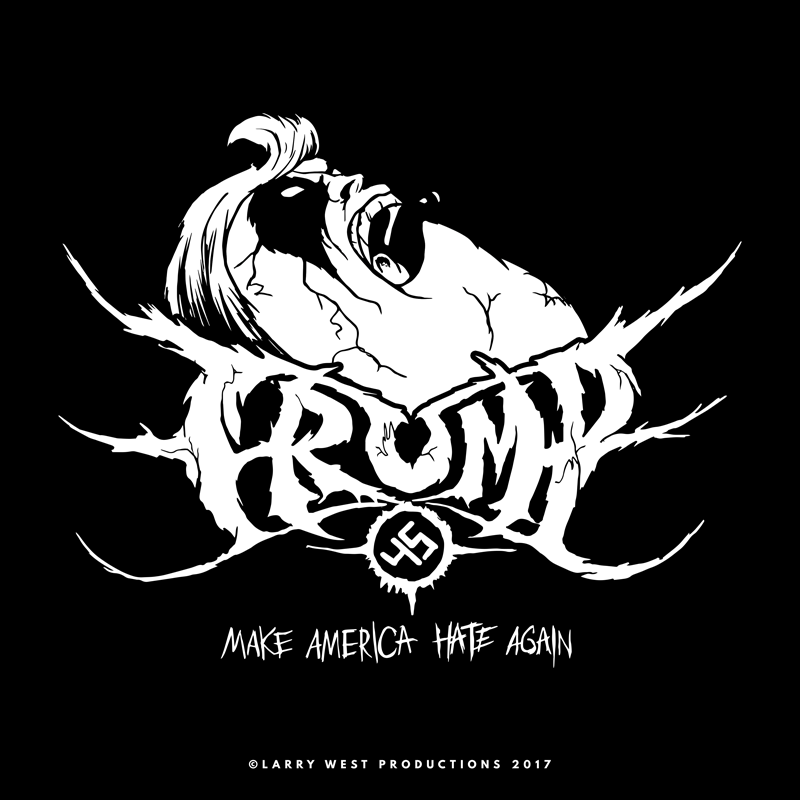 Trump Black Metal Shirt Design by luvataciousskull