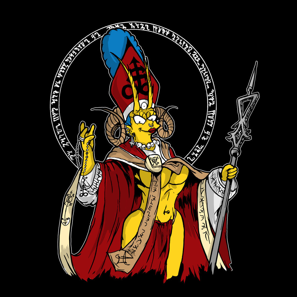 Simpsons Satanic Tryptic - Marge Simpsons by luvataciousskull