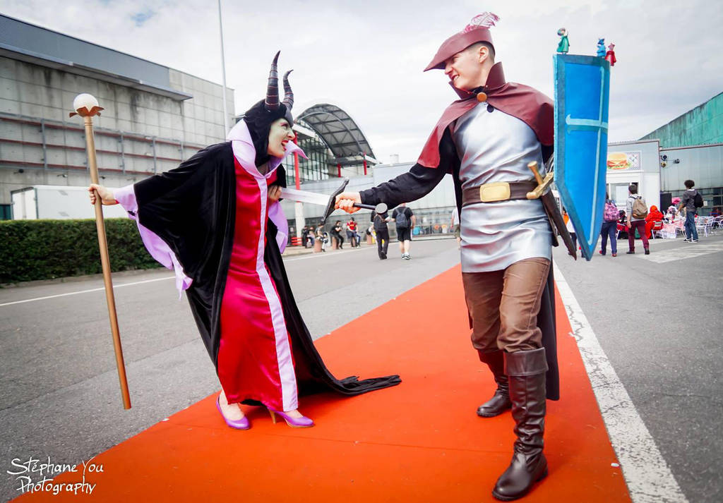 Sleeping Beauty Prince Philip vs Maleficent by CosplayQuest