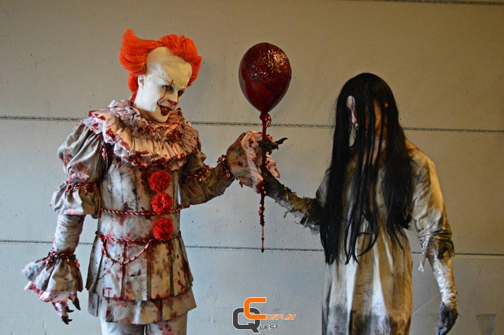 Pennywise and Samara Cosplay by CosplayQuest