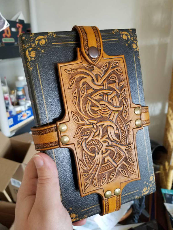 Honey Brown Bird Book Holster by AThousandRasps