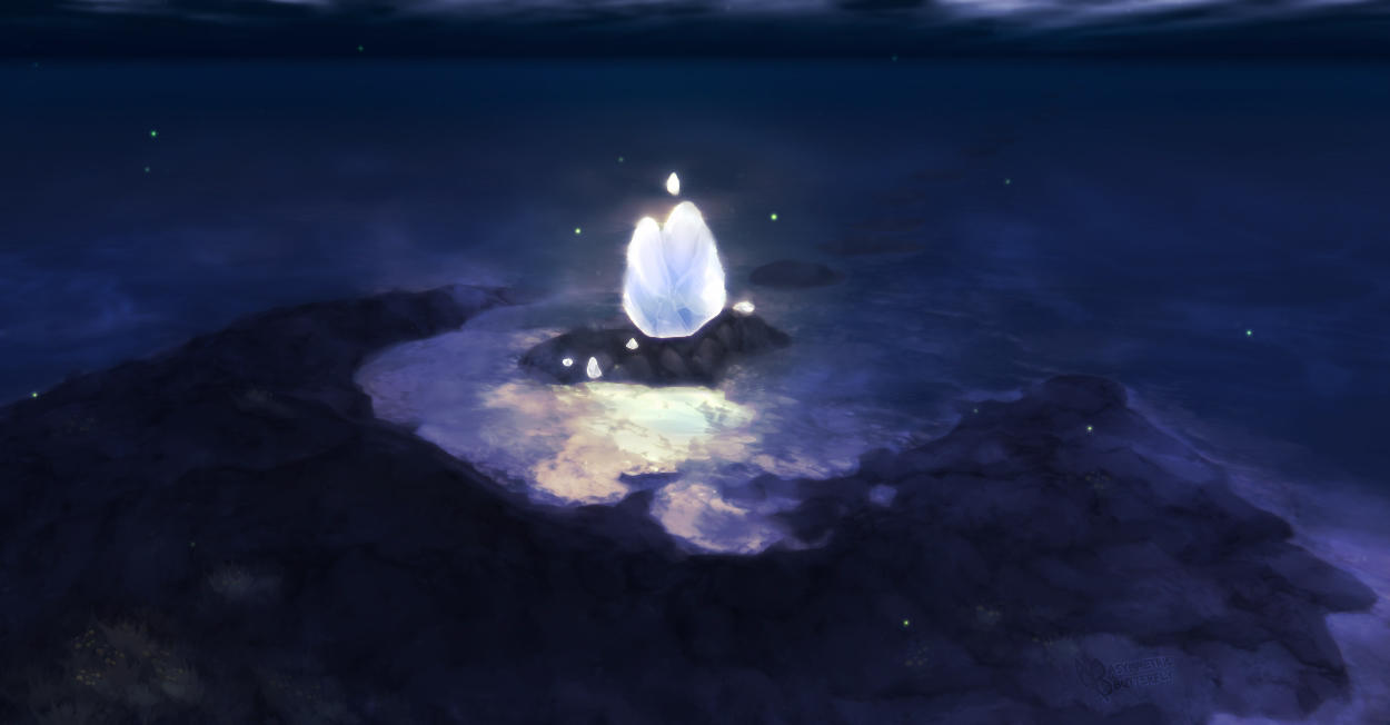 Crescent Island- Aku's Arrival Place by AsymmetricButterfly