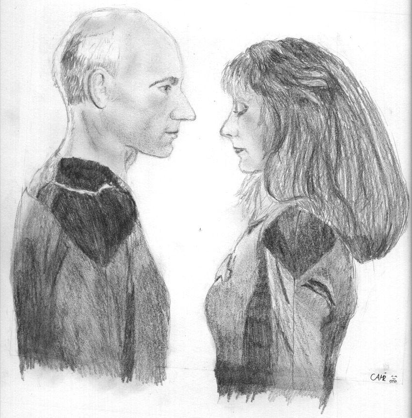 Picard and Crusher by camir
