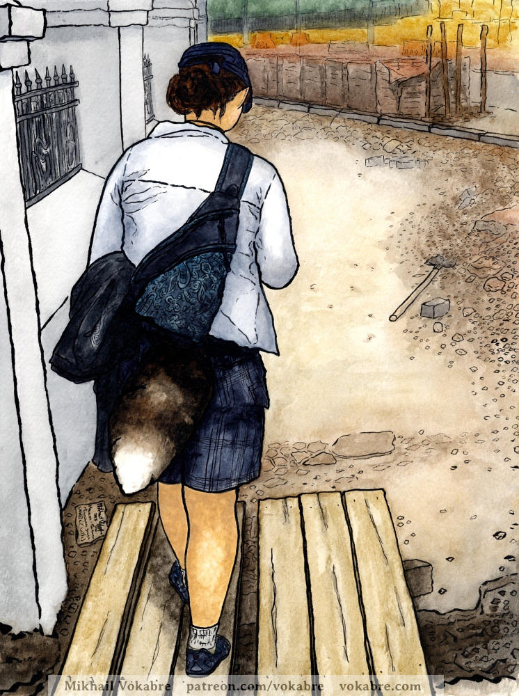 At Bolshaya Nikitskaya Street by Vokabre