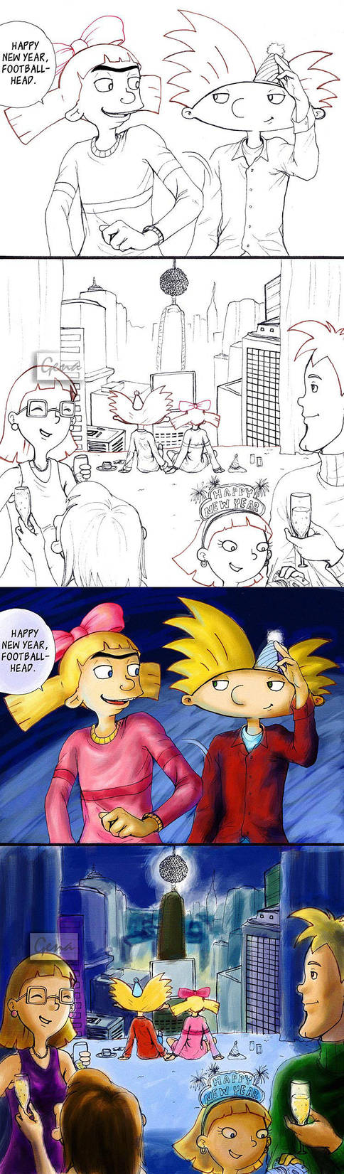 Arnold's New Year --w.i.p.'s by genaminna