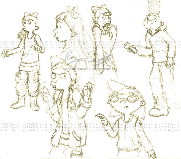 Hey Arnold sketches by genaminna