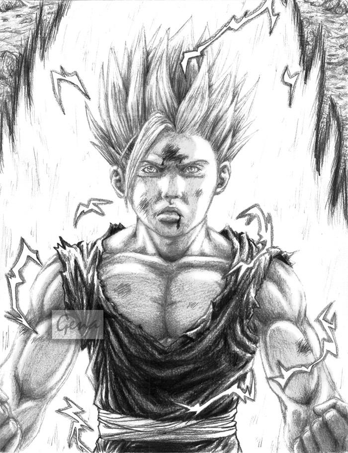 Realistic SSJ2 Gohan by genaminna