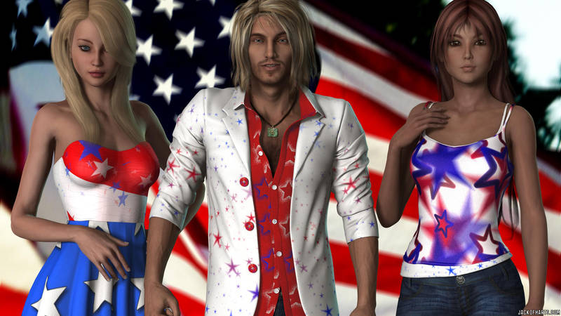 Fourth of July 2018 - Jack, Betty, and Jasmine by MedronPryde