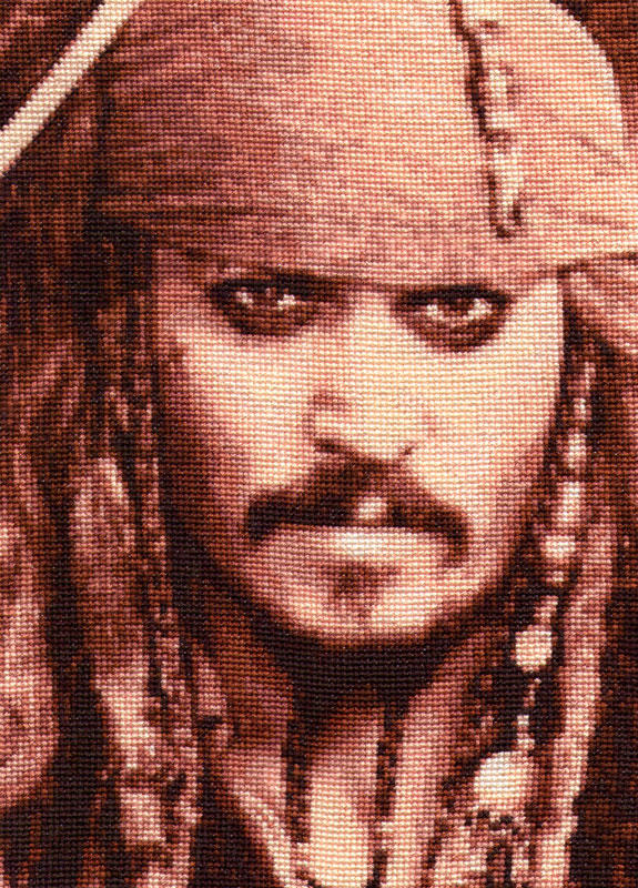 Jack Sparrow - Cross Stitch by shingorengeki