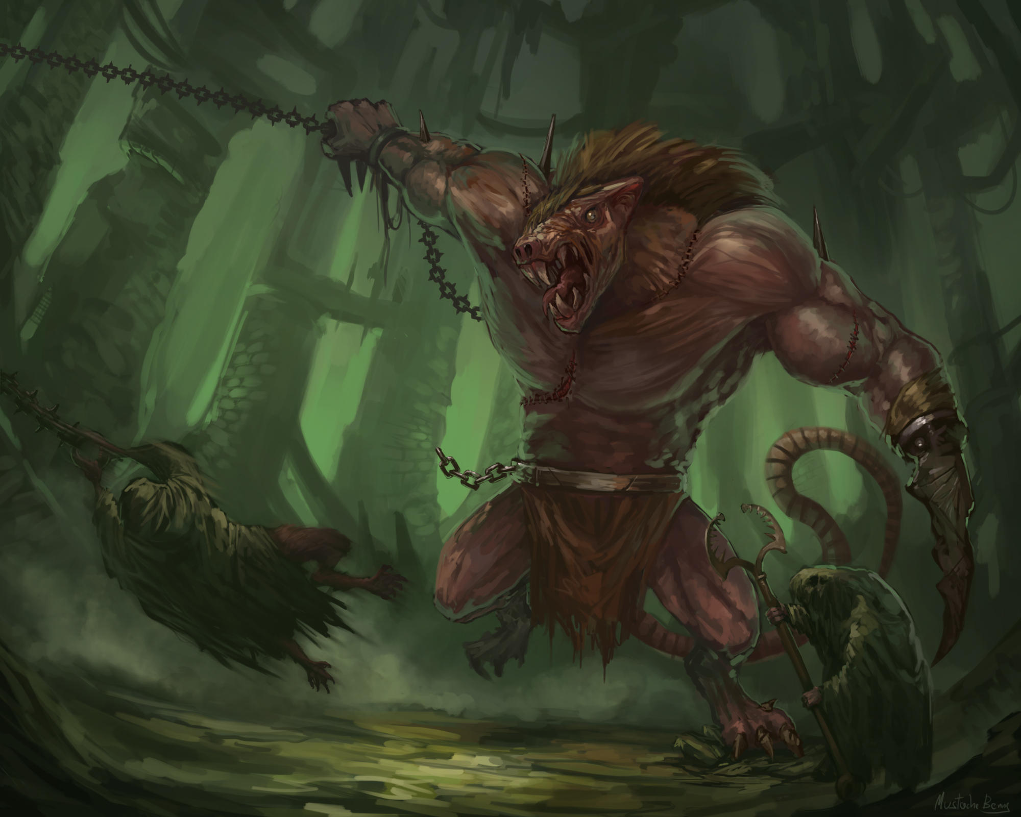 Warhammer Fantasy - Rat Ogre's fury by GetsugaDante