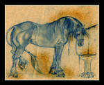 Malcarnus Horse Stallion Poison Muscles Unicorn by StephanieSmall