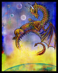 Dragon Reptile Monster Space Sky Planet animal rep by StephanieSmall