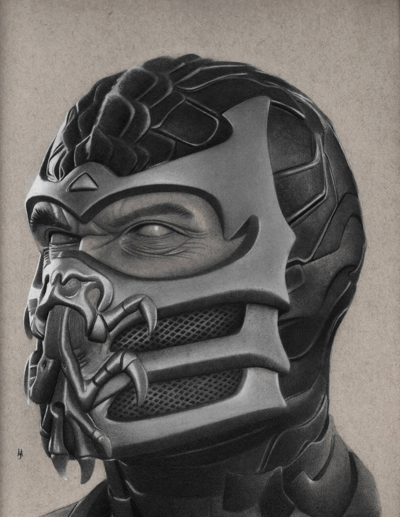 Scorpion Drawing by hg-art