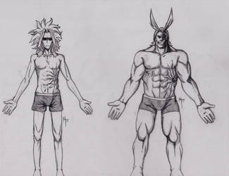 All Might Body Study by MsRoseRed