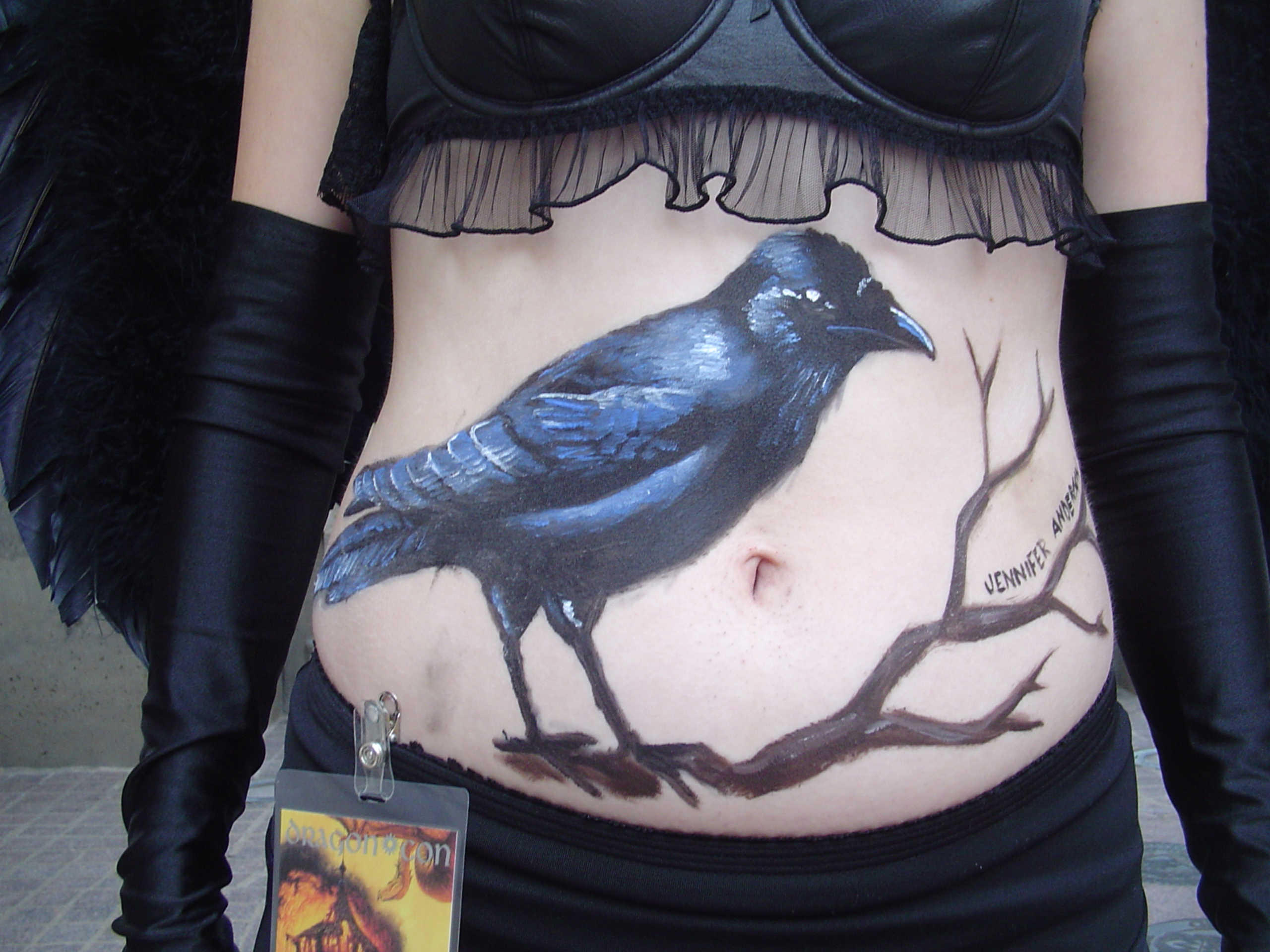 Body Paintings: Raven by Aycelcus
