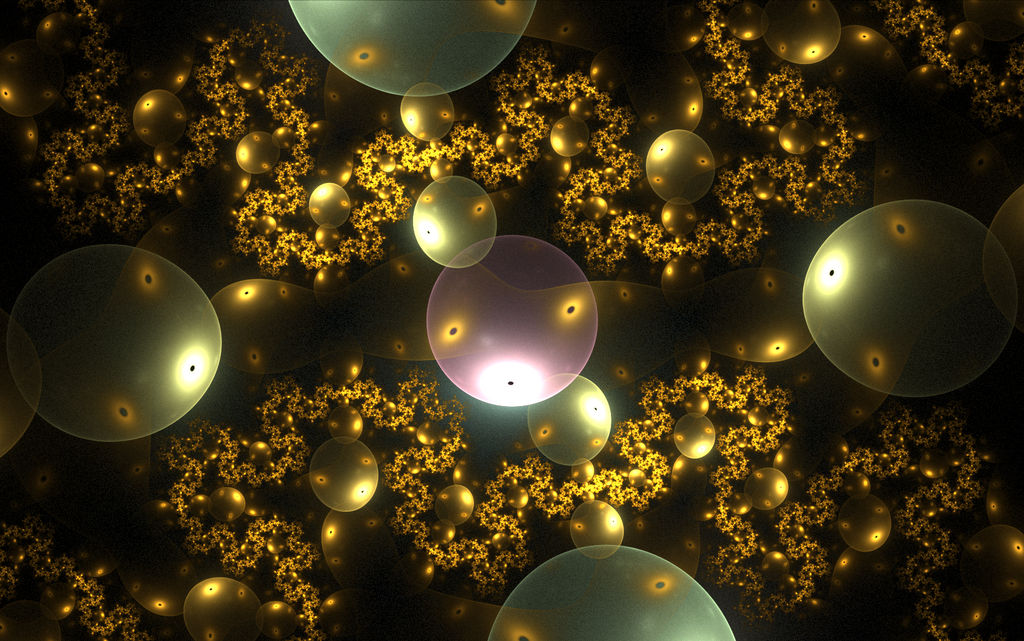 lots of golden connected bubbles by Andrea1981G