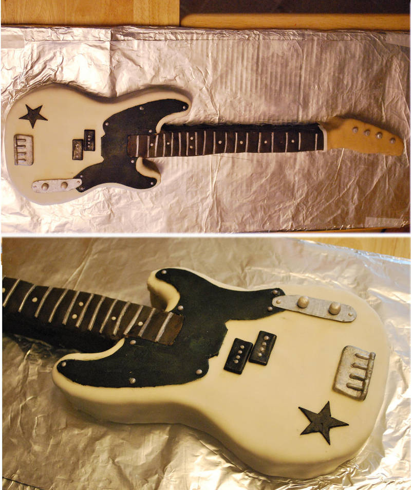 Mike Dirnt Bass Cake by ParadoxAndPlaid