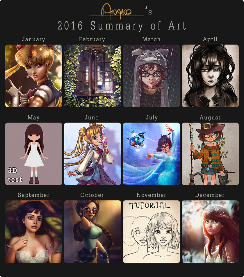 2016 summary of art by Anako-ART